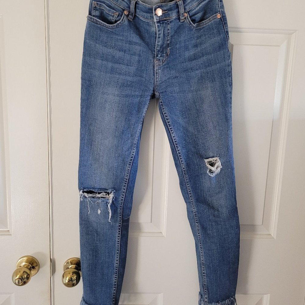 Free People Great Heights Frayed Skinny Jean